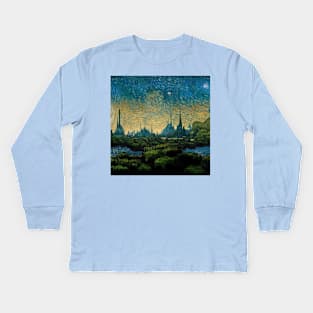 Starry Night in Kashyyyk Kids Long Sleeve T-Shirt